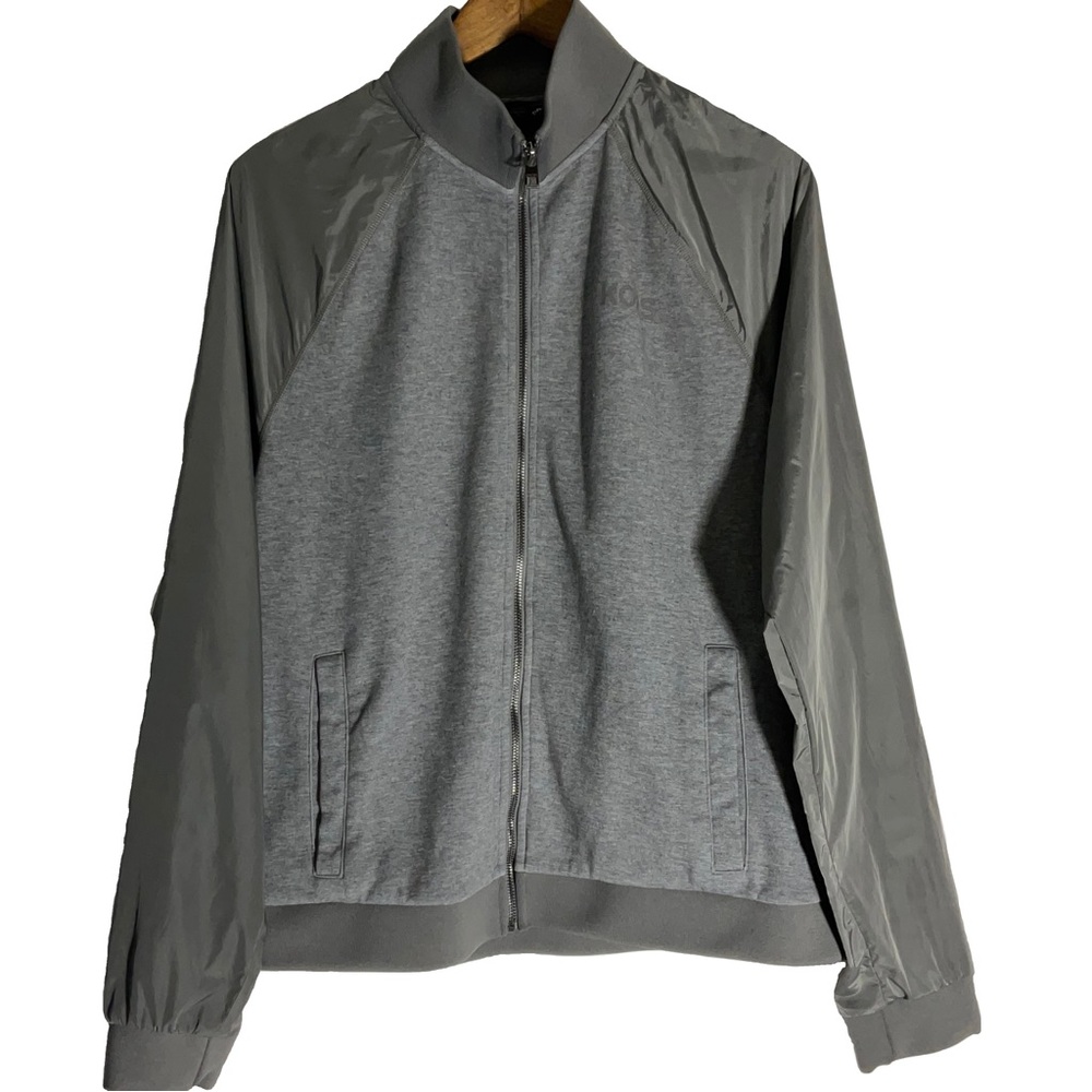 Michael Kors Men’s Cotton Blend Full Zip Pocket Long Sleeve Sweater Jacket Sz LG